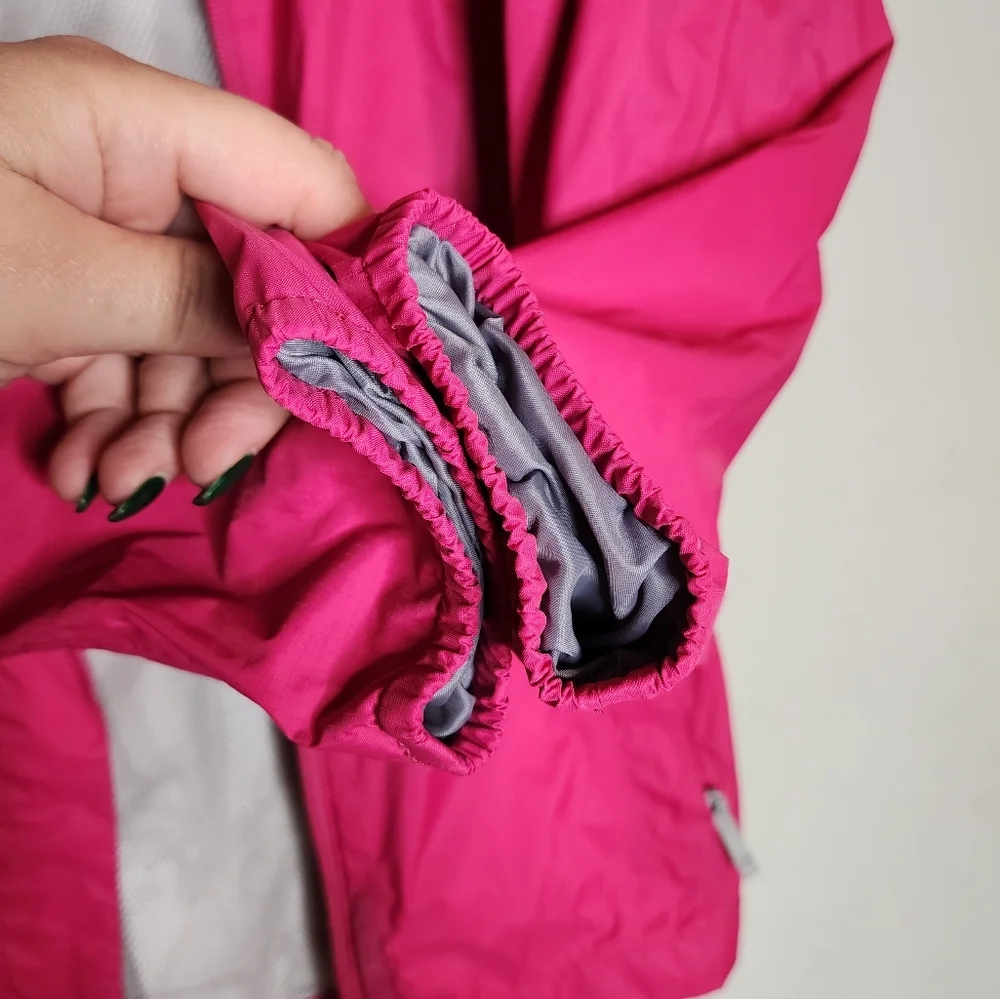 The North Face Hyvent Pink Windbreaker Lightweight Jacket Kid Size 10/12 M Nylon